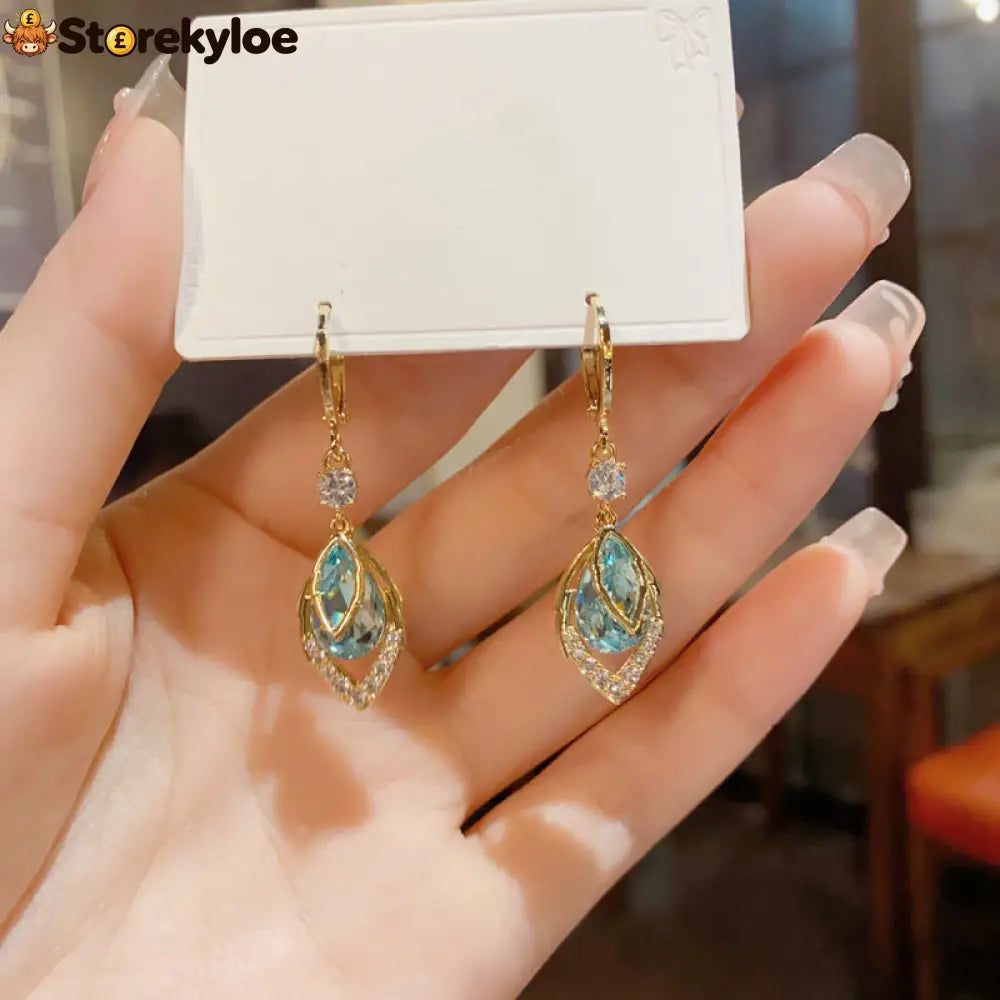 ✨Sky Blue Drop Dangle Hoop Earrings - Hot Products