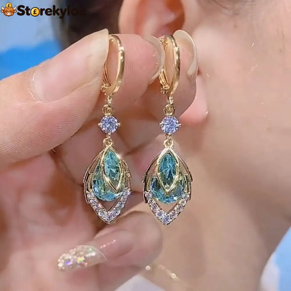 ✨Sky Blue Drop Dangle Hoop Earrings - Hot Products