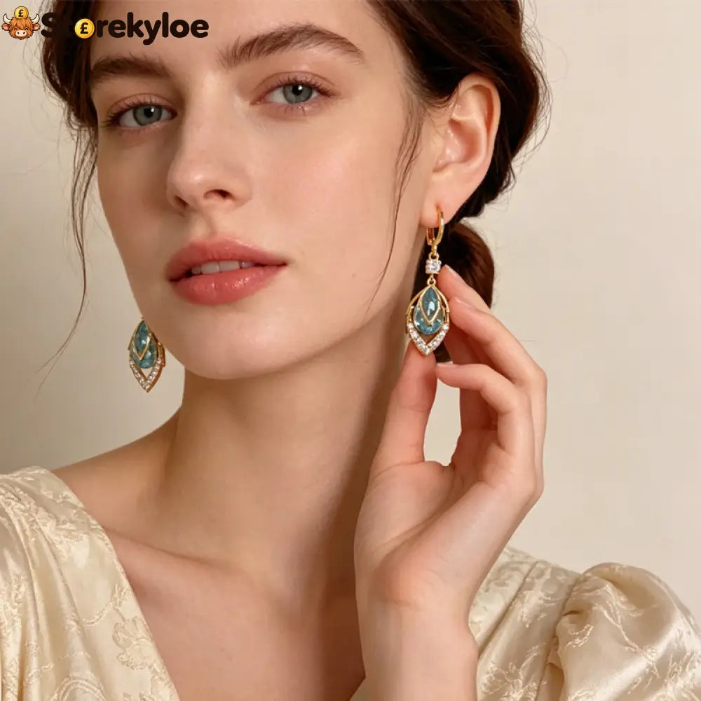 ✨Sky Blue Drop Dangle Hoop Earrings - Hot Products