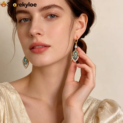✨Sky Blue Drop Dangle Hoop Earrings - Hot Products