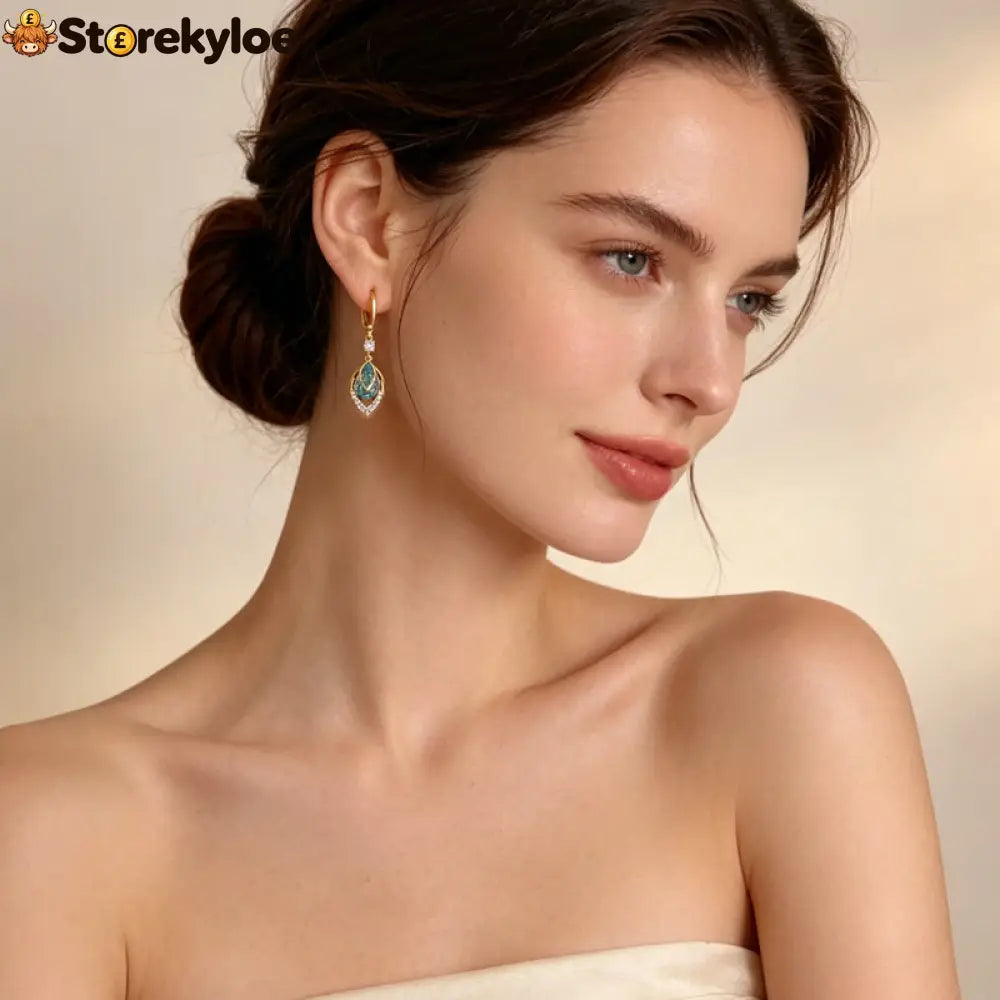 ✨Sky Blue Drop Dangle Hoop Earrings - Hot Products