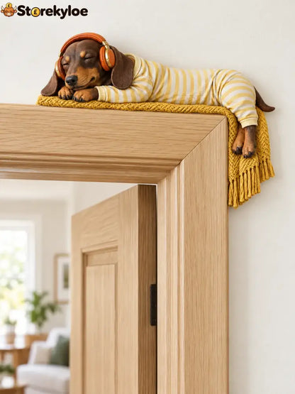 Sleeping Dachshund Door Topper