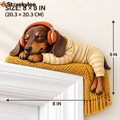 Sleeping Dachshund Door Topper