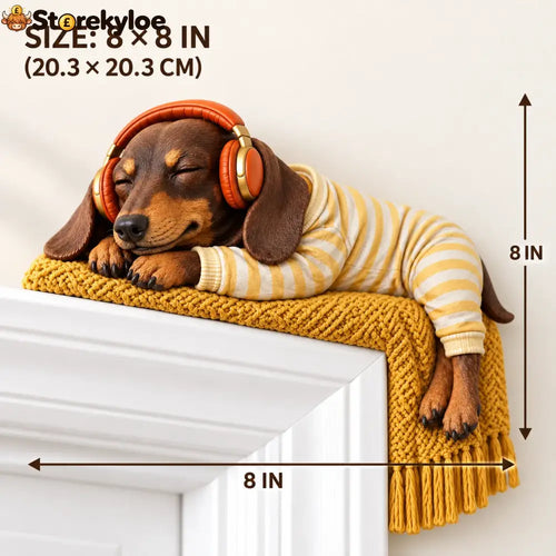Sleeping Dachshund Door Topper