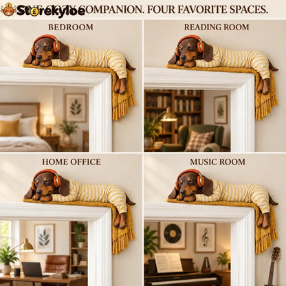Sleeping Dachshund Door Topper