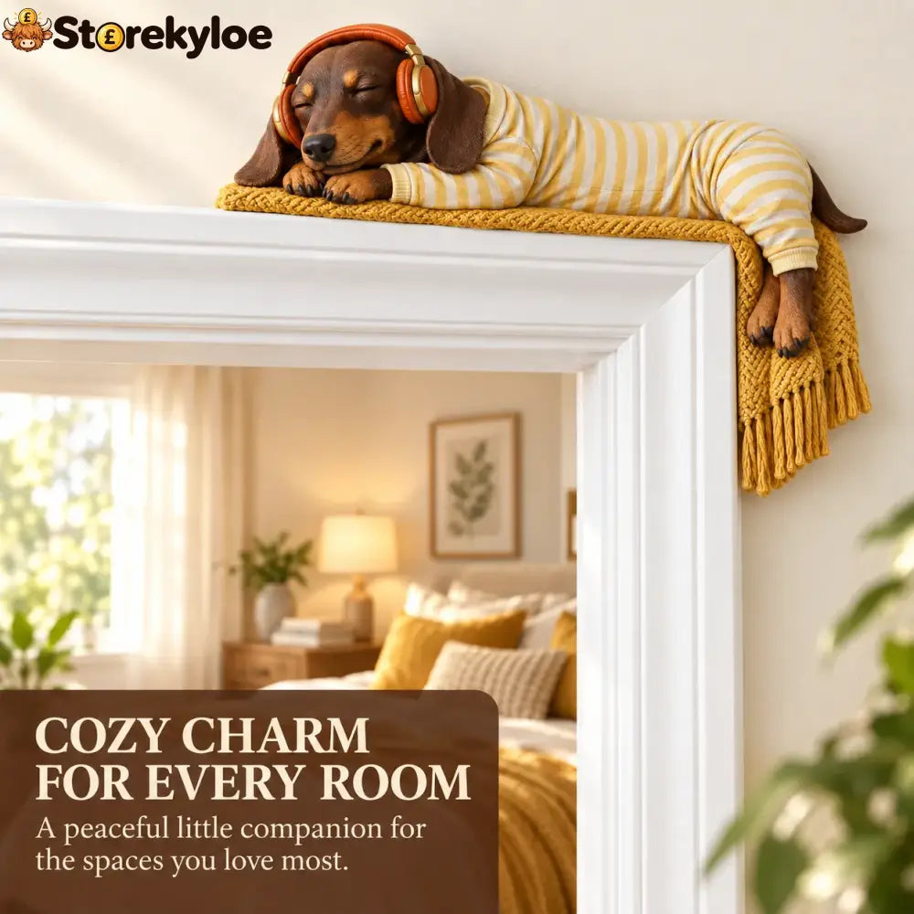 Sleeping Dachshund Door Topper