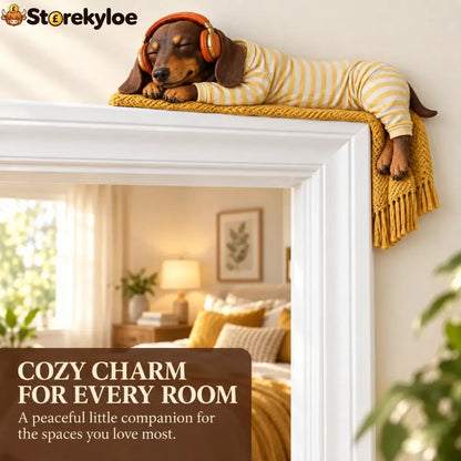 Sleeping Dachshund Door Topper