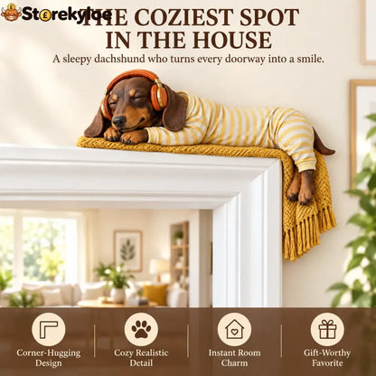 Sleeping Dachshund Door Topper