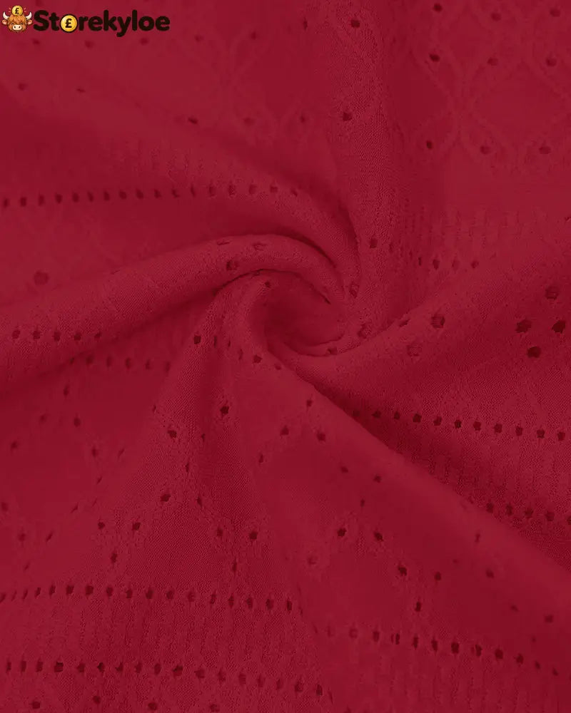 Sleeveless Ruched Cinched Waist Draped Bandeau Dress Eyelet Embroidery Slit Asymmetrical Hem Vacation Dress