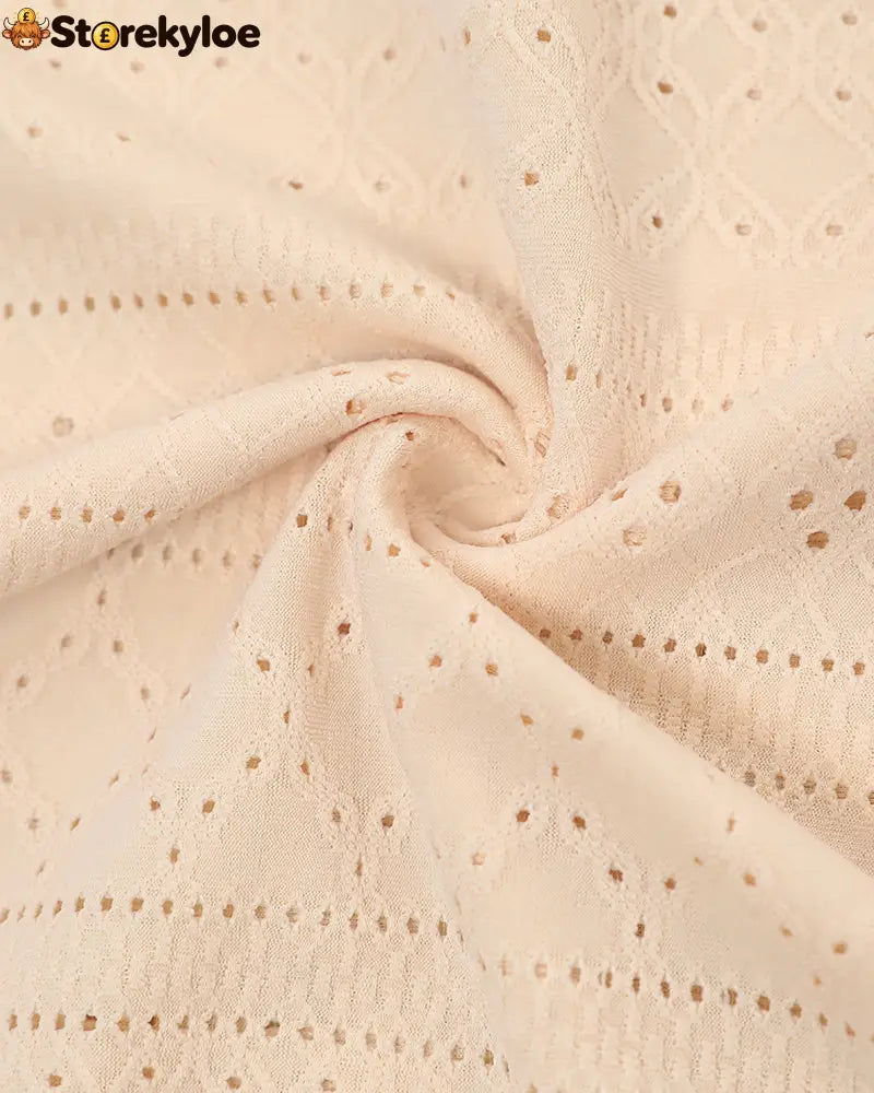 Sleeveless Ruched Cinched Waist Draped Bandeau Dress Eyelet Embroidery Slit Asymmetrical Hem Vacation Dress