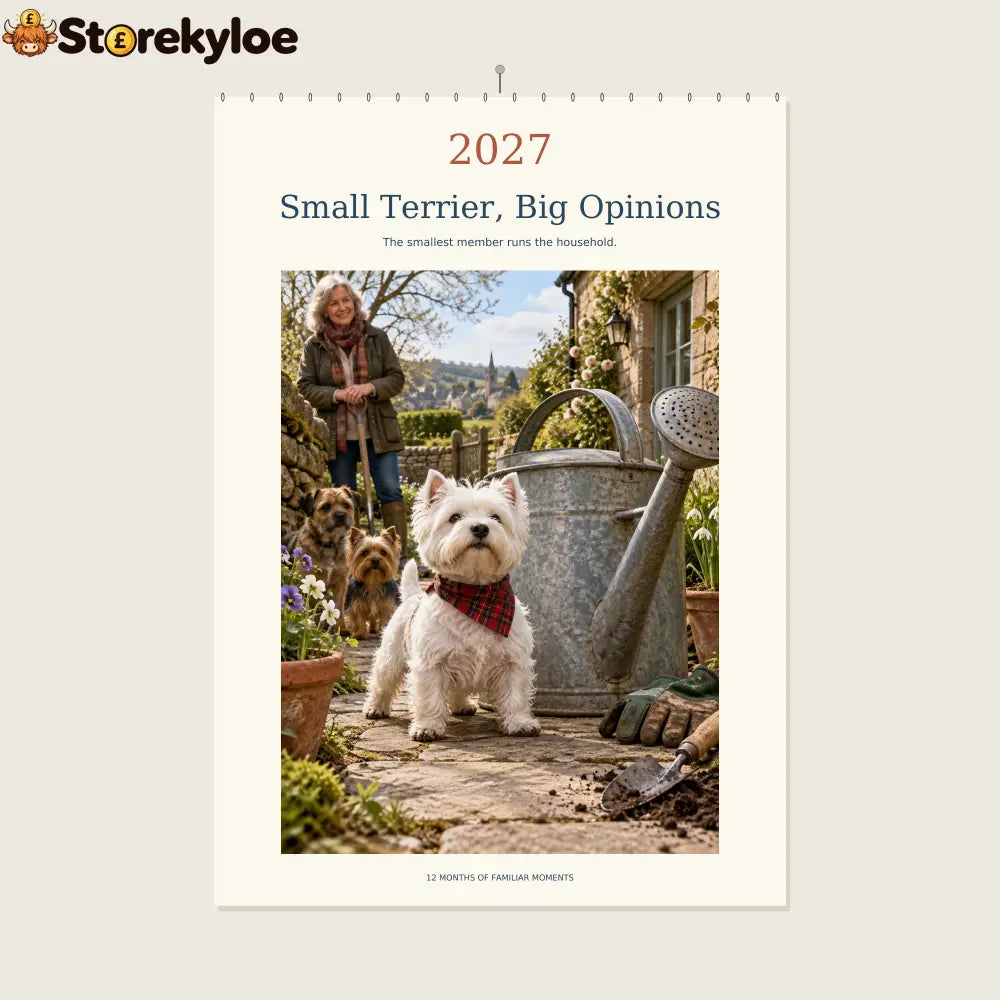 🔥Small Terrier Big Opinions - 2027 A4 Wall Calendar