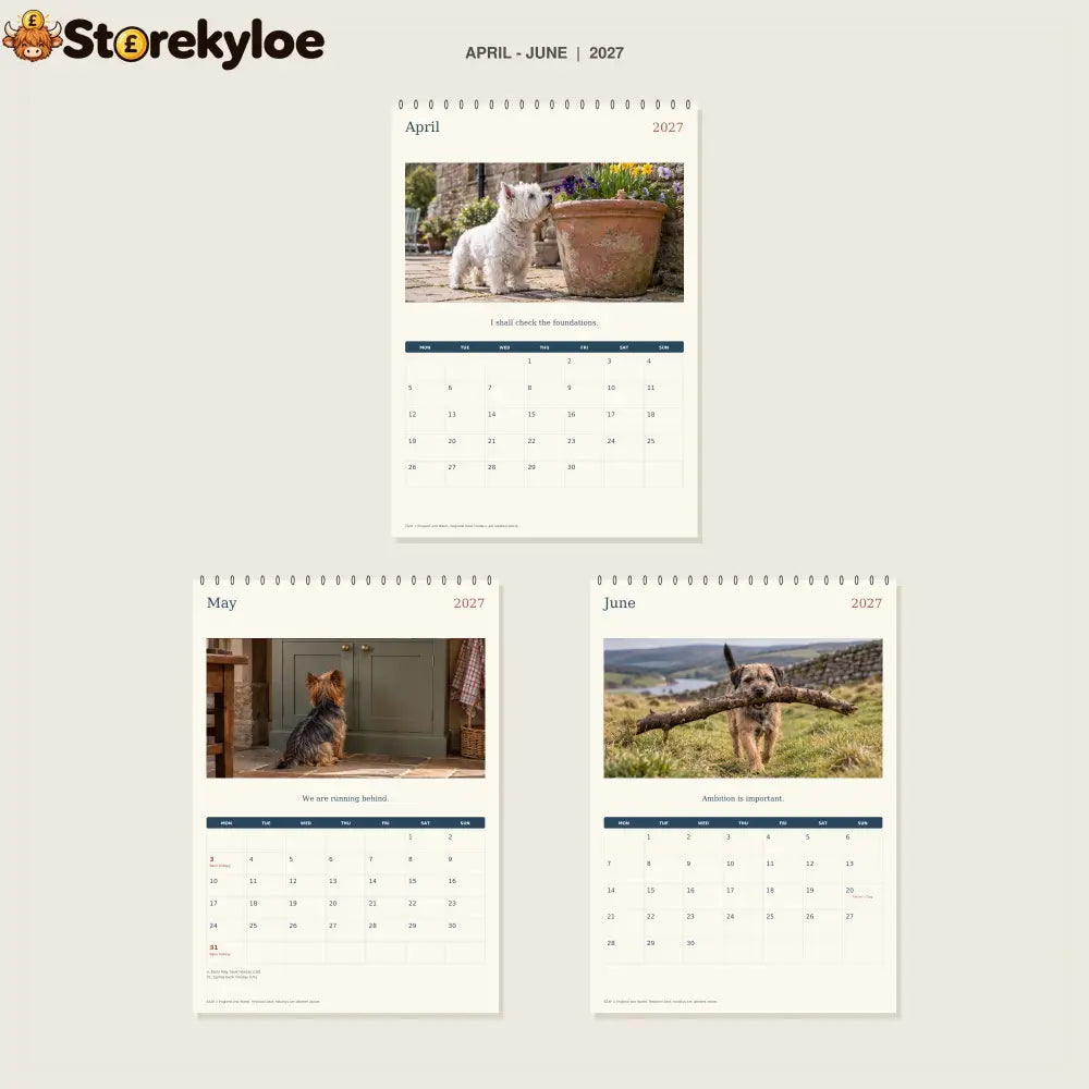 🔥Small Terrier Big Opinions - 2027 A4 Wall Calendar