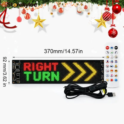 Smart App-controlled Christmas Led Pixel Display - B1 LED flexible soft screen size 370*92mm pixel 64*16 [Surplife AI