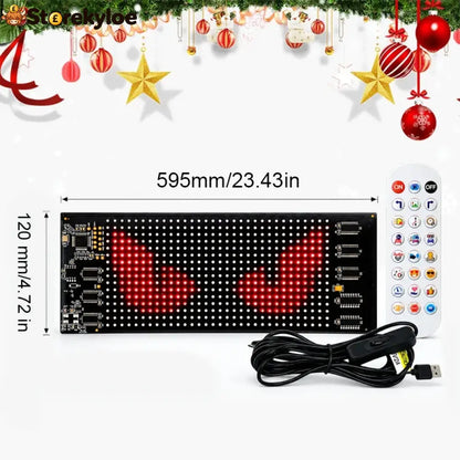 Smart App-controlled Christmas Led Pixel Display - B3 LED flexible soft screen size 595*120mm pixel 96*16 [Surplife AI