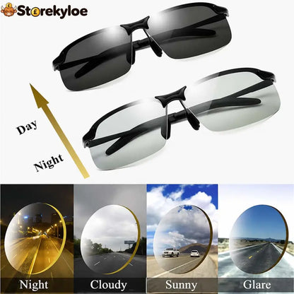 Smart Polarized Sunglasses For Outdoor Activities UV Protection - A Set (Black Frame + Gunmetal Frame) 1 Set - 2 Pairs