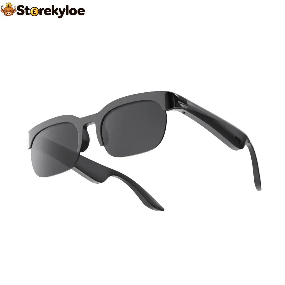 Smart Zoom Color-Changing Solar Real-Time AI Translation Glasses - Black