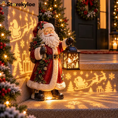 ⛄✨ Snowman Nativity Glow™ – Solar Christmas Step Light with Holy Family Projection 🎄✝️ - 🎅 Santa
