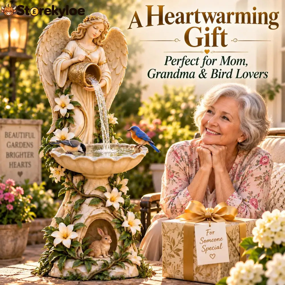 ☀️ Solar Angel Starlight Bird Waterer™ – Lighted Garden Birdbath & Outdoor Decor - Decoration