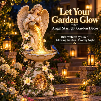 ☀️ Solar Angel Starlight Bird Waterer™ – Lighted Garden Birdbath & Outdoor Decor - Decoration