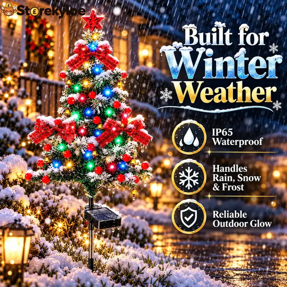 🔥 Solar Cedar Christmas Tree Lights| Festive Outdoor Holiday Decor
