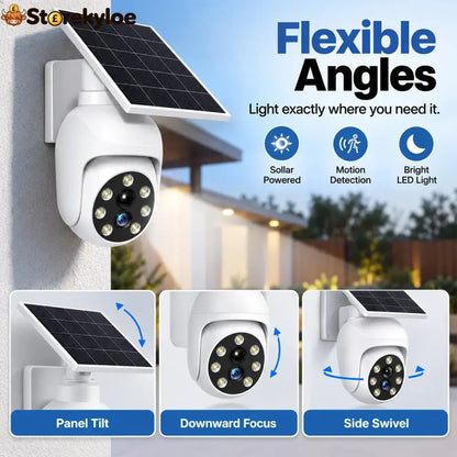 ⏰Solar-Powered Simulated Surveillance Camera Street Light
