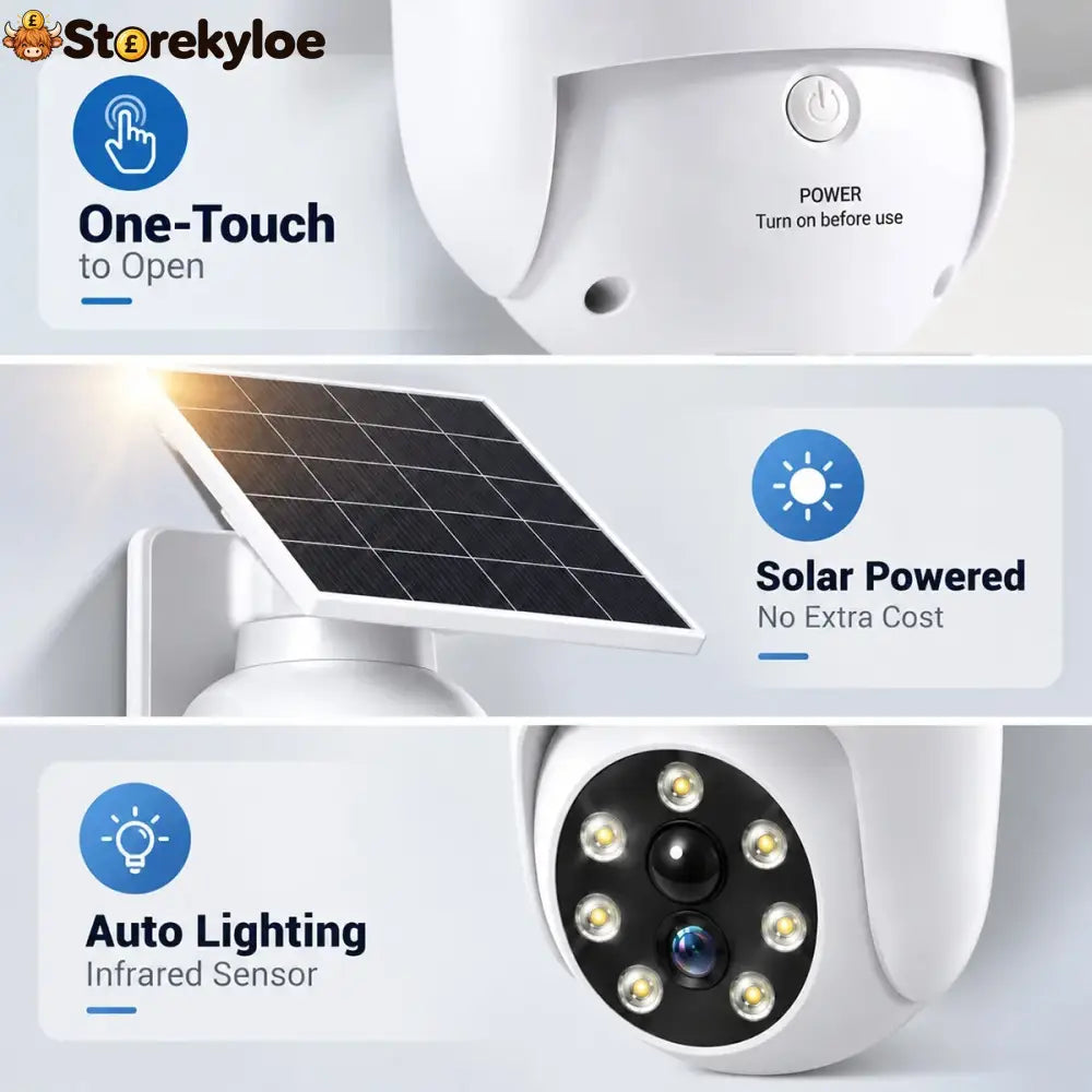 ⏰Solar-Powered Simulated Surveillance Camera Street Light