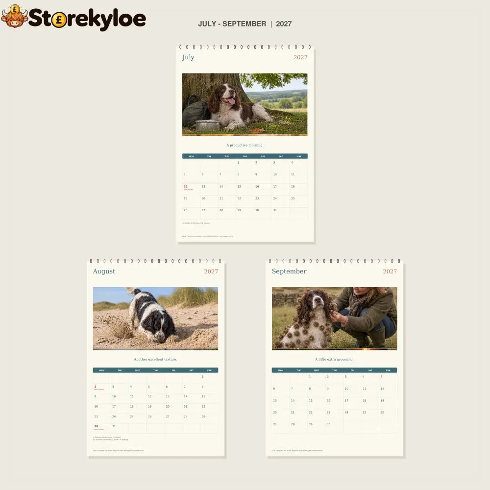 🔥Spaniels: Mud Comes as Standard - 2027 A4 Wall Calendar