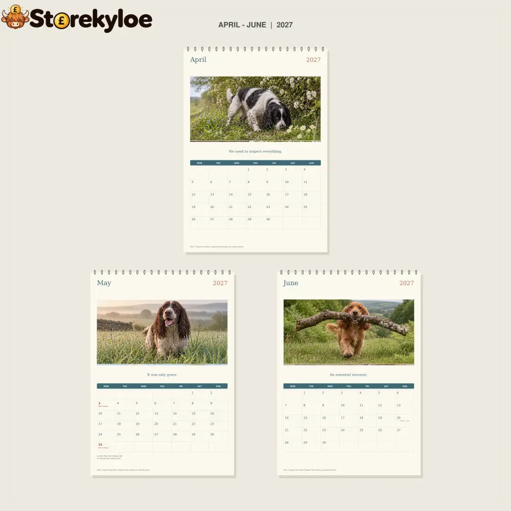 🔥Spaniels: Mud Comes as Standard - 2027 A4 Wall Calendar
