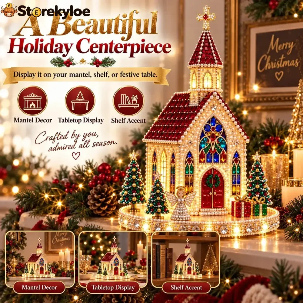 ✨🔥sparkling Christmas Church Diy Gem Art Kit - Church