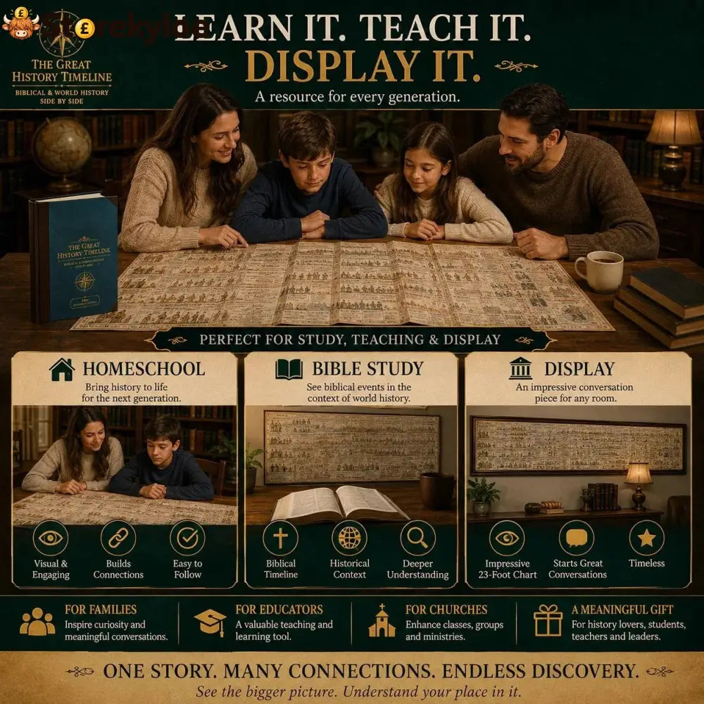 🔥📜 Special Offer | Synchronological History Chart – 6,000 Years Of Biblical & World Events In One Fold-out Timeline
