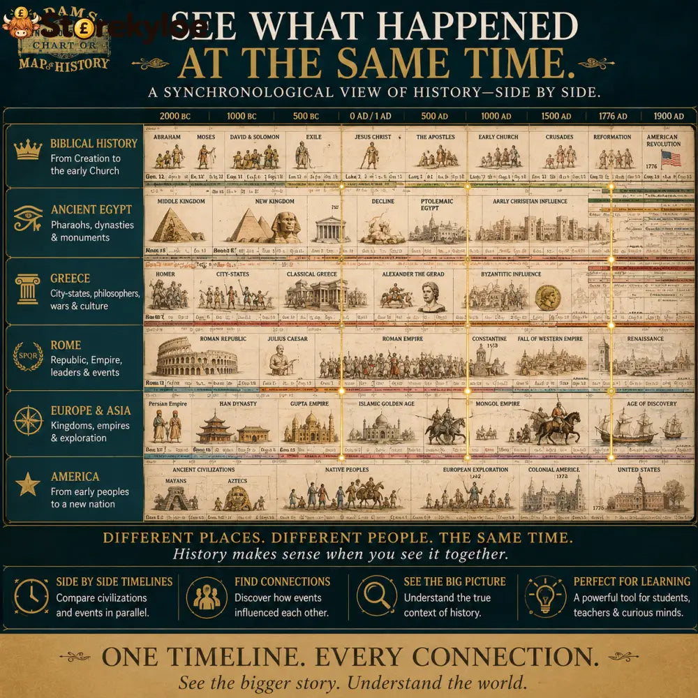 📜 SPECIAL OFFER | Synchronological History Chart – 6,000 Years of Biblical & World Events in One Fold-Out Timeline