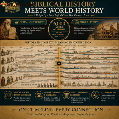 📜 SPECIAL OFFER | Synchronological History Chart – 6,000 Years of Biblical & World Events in One Fold-Out Timeline