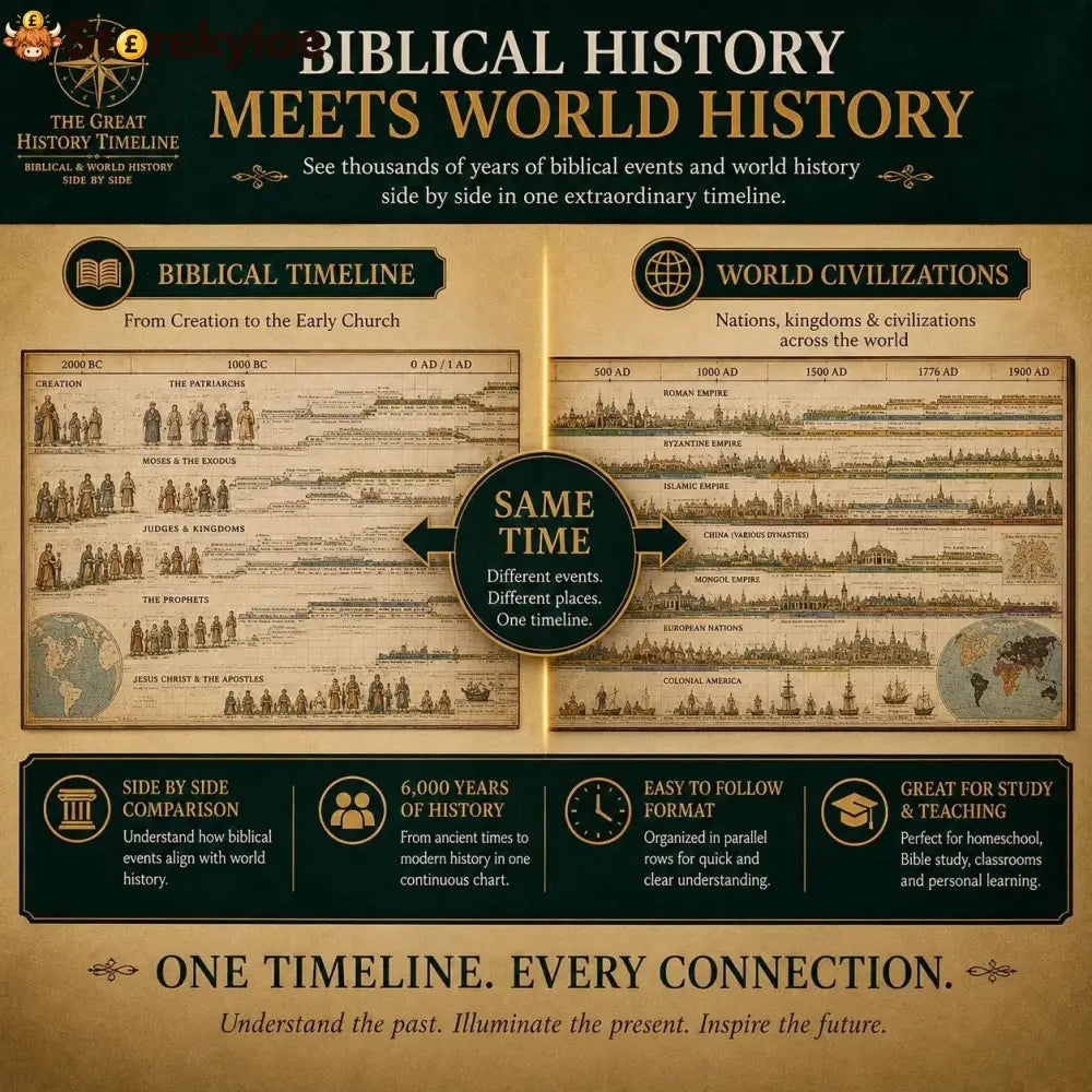🔥📜 Special Offer | Synchronological History Chart – 6,000 Years Of Biblical & World Events In One Fold-out Timeline