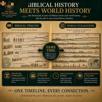 🔥📜 Special Offer | Synchronological History Chart – 6,000 Years Of Biblical & World Events In One Fold-out Timeline