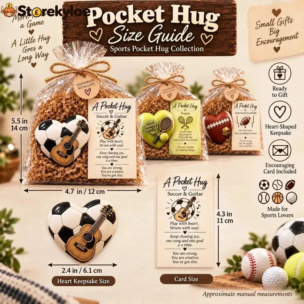 🏆 Sports Pocket Hug – Inspirational Keepsake Gift for Athletes & Sports Lovers ❤️