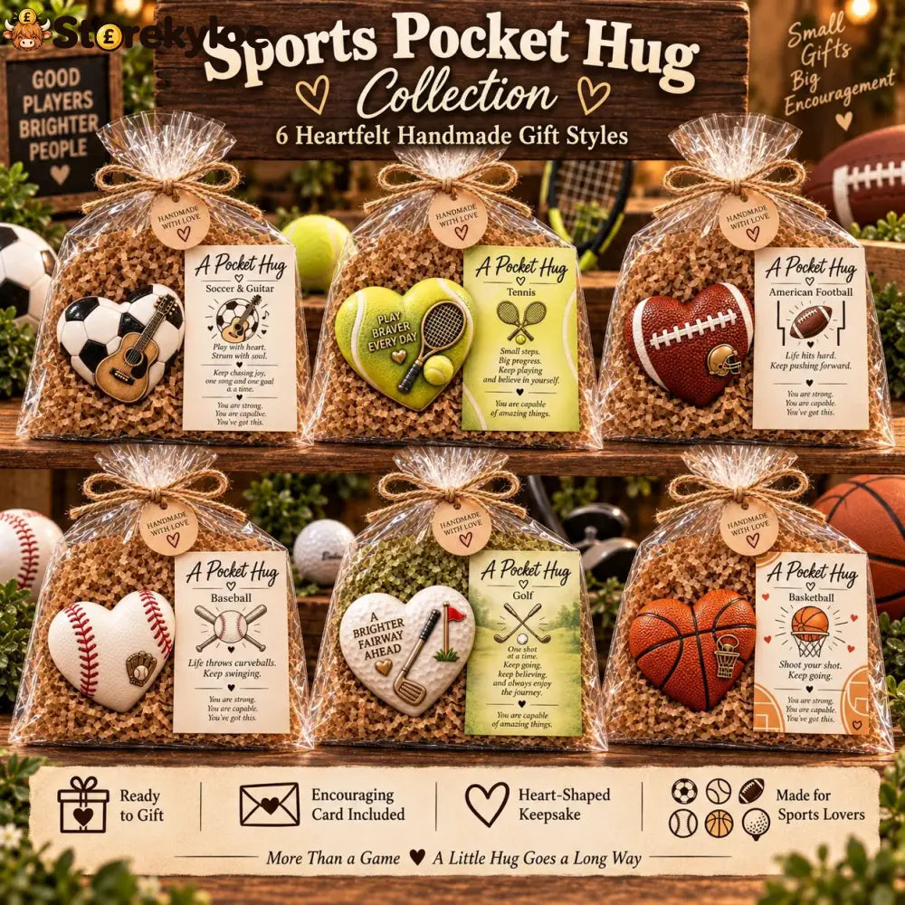 🏆 Sports Pocket Hug – Inspirational Keepsake Gift for Athletes & Sports Lovers ❤️ - 🔥🎁All Styles - 6 Pcs(Save ￡15 &