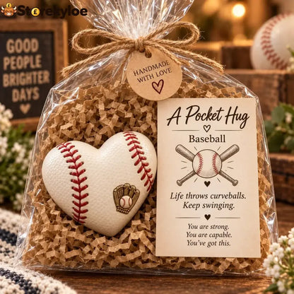 🏆 Sports Pocket Hug – Inspirational Keepsake Gift for Athletes & Sports Lovers ❤️ - ⚾ Baseball