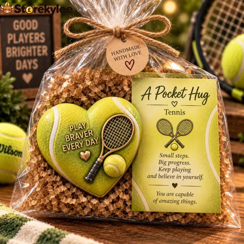 🏆 Sports Pocket Hug – Inspirational Keepsake Gift for Athletes & Sports Lovers ❤️ - 🎾 Tennis