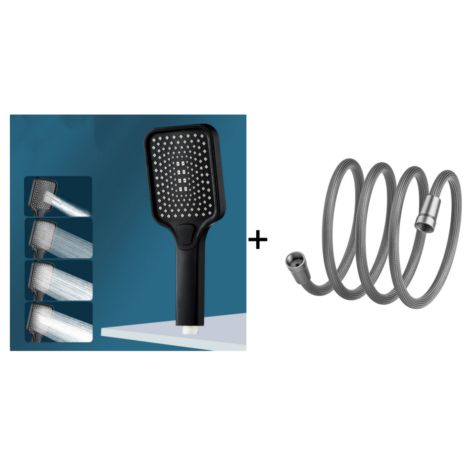 🚿 Upgrade Your Shower – 4-Mode High-Pressure Handheld Head with Wide Coverage & Easy-Clean Nozzles