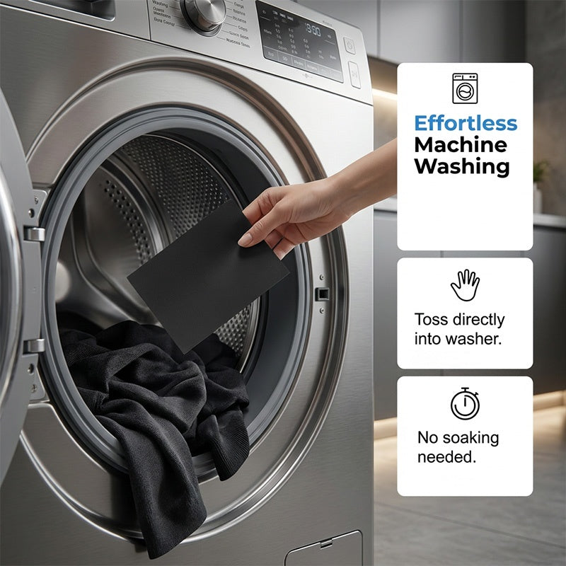 ⏰🎁 Ultra‑Black Clothing Blackening Sheets | Restore Faded Dark Garments Easily
