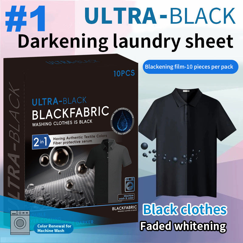 ⏰🎁 Ultra‑Black Clothing Blackening Sheets | Restore Faded Dark Garments Easily
