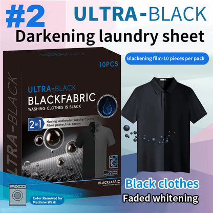 ⏰🎁 Ultra‑Black Clothing Blackening Sheets | Restore Faded Dark Garments Easily
