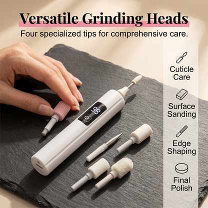 💅✨  Professional Electric Nail Polisher – Smooths thick nails, 99-speed display. Multiple heads for shaping & buffing. Salon at home!