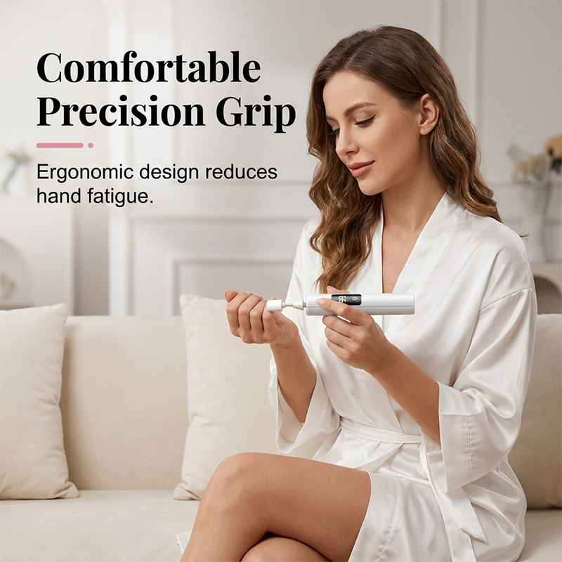 💅✨  Professional Electric Nail Polisher – Smooths thick nails, 99-speed display. Multiple heads for shaping & buffing. Salon at home!