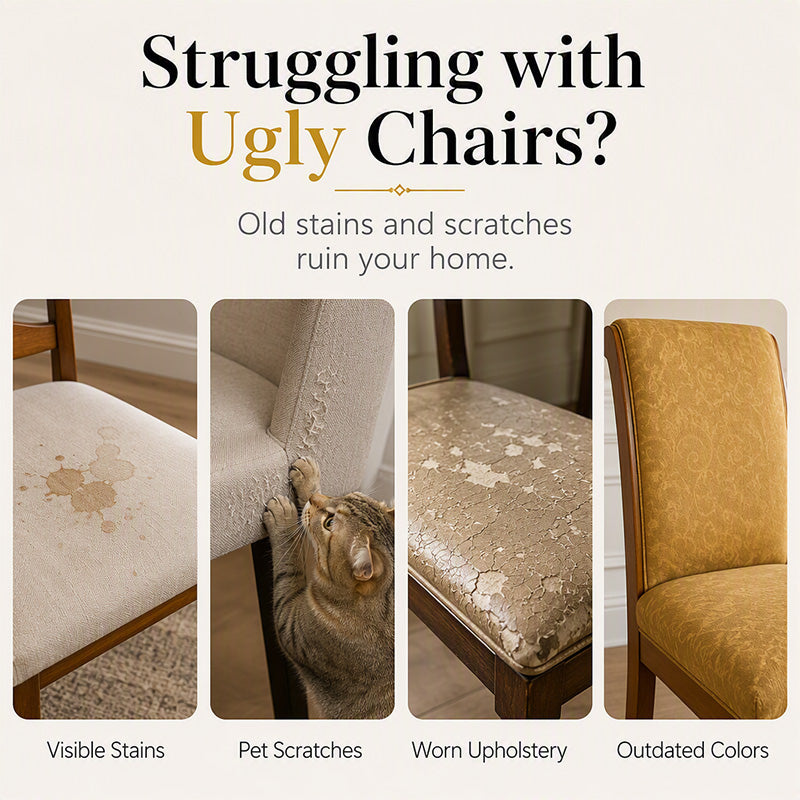 📢📢BUY 5 GET 5 FREE !! ⏰ Washable Stretch Chair Cover – Snug fit, durable & easy‑clean ✨