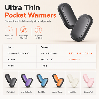📢📢40% OFF !! ⏰Magnetic Split 2-in-1 Rechargeable Hand Warmer Mini Portable USB Electric Hand Warmer