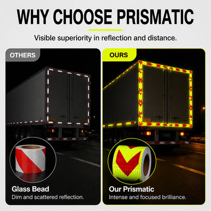 🚧 50% OFF NOW! ✨ Arrow Reflective Tape – Prismatic, 3x Brighter & All-Weather – For Trucks, Factories & Safety Gear 🛡️
