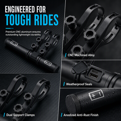 📢📢50% OFF !! ⏰ Bike Handlebar Extender – USB Power, Waterproof & Dual Mount – More Space, Cleaner Cockpit 🛡️