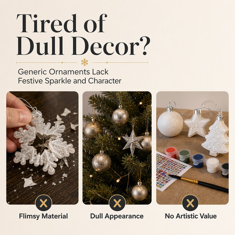 🎄 Last Day Special Price £9.99! 🎨 DIY Painting Ornaments – Festive, creative & hanging-ready ✨