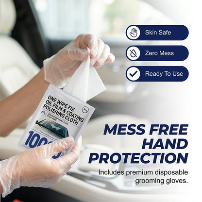 🚗✨ Car Glass Oil Film Removal Wipes – Quick Windshield & Mirror Cleaning for Oily Road Film